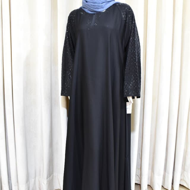 Black fancy abaya